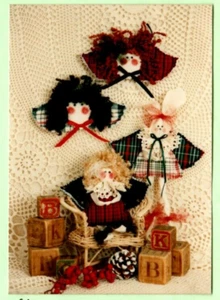 Rory Megan & Erin Christmas Angel Ornaments Pattern Soft Sculpture Cottage Folk - Picture 1 of 3