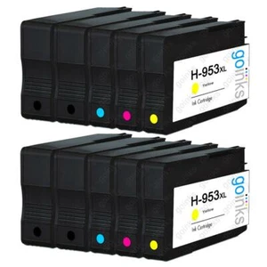 10 Ink Cartridges (Set + Bk) for HP Officejet Pro 7730, 8218, 8716, 8725, 8740 - Picture 1 of 1