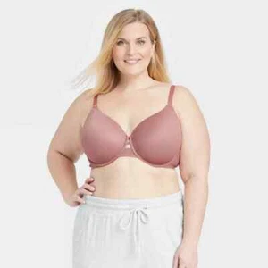 Auden Back Smoothing Underwire Bra Womens Size 46DD Purple/Mauve - Picture 1 of 3