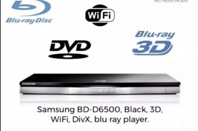 SAMSUNG BD-D6500 BLU-RAY REPRODUCTOR DE DISCOS 3D DVD DOLBY TRUE HD DTS-HD HDMI DIVX HD Tv Foto 1 de 4