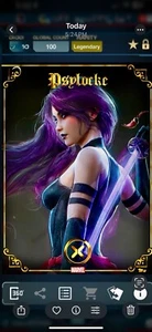 Topps Marvel Collect Digital Age of X Collector's Reserve Psylocke Legendary - Picture 1 of 2