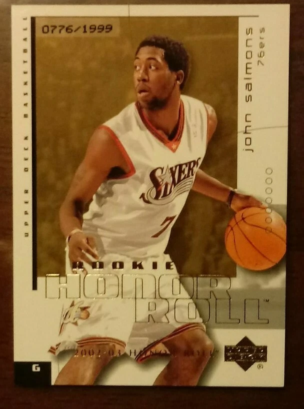 2002-2003 JOHN SALMONS UD Honor Roll RC /1999 #115 Phila. 76ERS NBA superstar - Image 1 of 3