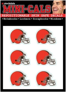NFL Cleveland Browns Face Cals set 6 adesivi sticker viso e molto altro - Foto 1 di 1