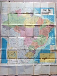 "MAPA DO BRASIL 1961" - Politico Administrativo 1:4.500.000 - 129 x 99 cm - Picture 1 of 5