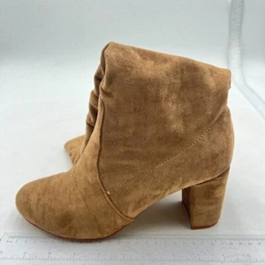 Tan Women Trendy Knee High Boots Stretch Pull On Round Toe Long Boot Winter Shoe - Picture 1 of 7