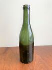 Vintage Primitive Turn Mold Green Wine Bottle 1880's