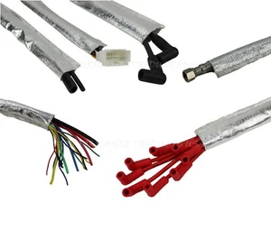 Aluminized Metallic Heat Shield Sleeve Insulated Wire Hose Cover Loom 1/2" 2.5ft - Picture 1 of 3