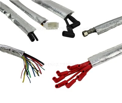 Cubierta de manguera de alambre aislada con protector térmico metálico aluminizado 1/2" 2,5 pies Foto 1 de 3