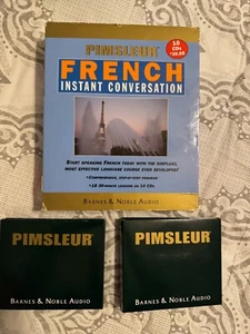 Pimsleur French instant coversation barnes noble audio 10 disk 18 Lesson set VG - Picture 1 of 5