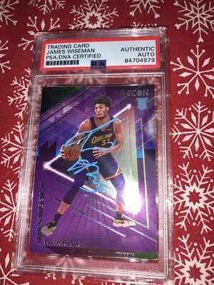 James Wiseman signed Recon Rookie Card PSA/DNA COA Warriors - Image 1 of 3