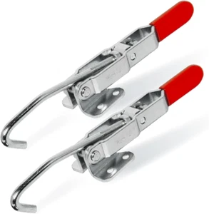 POWERTEC 2PK Toggle Clamp with J Hook, 375 Lbs Holding Capacity, 451 Adjustable - Picture 1 of 17