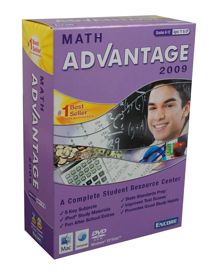 Math Advantage: Study Skills Math Curriculum DVD Homeschool Grades 6-12, Age 11+ - Image 1 of 4