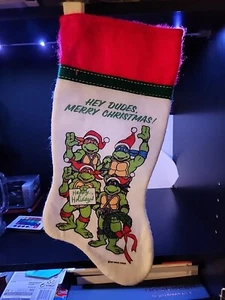 Vintage Teenage Mutant Ninja Turtles Hey Dudes Christmas Stocking - Picture 1 of 3