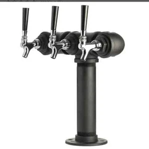 Black Iron Pipe Beer Tower-Triple - Picture 1 of 2