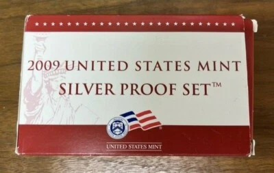 2009 U.S. MINT 18 COIN SILVER PROOF SET COMPLETE PRESENTATION CASE BOX COA  - Image 1 of 4