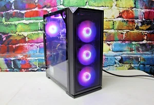 Custom RGB Gaming Desktop PC Intel Core i7 3.40 Quad 16 GB SSD Nvidia 1660 Super - Picture 1 of 11