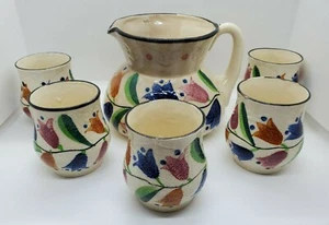Vintage Pitcher & 5 Tumblers by Revelation Made In Japan HTF RARE Serving Set - Picture 1 of 12