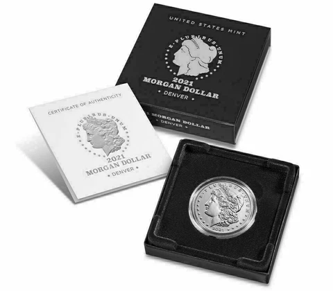 2021 D Morgan Silver Dollar 21XG - In Hand Cover