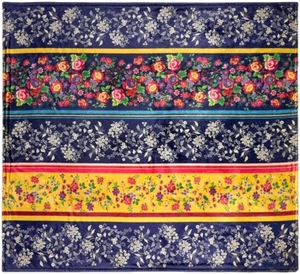 BNWT Johnny Was Cantero Acogedora Manta Reversible Estampado Floral Tiro 75"x68" $230 - Imagen 1 de 9