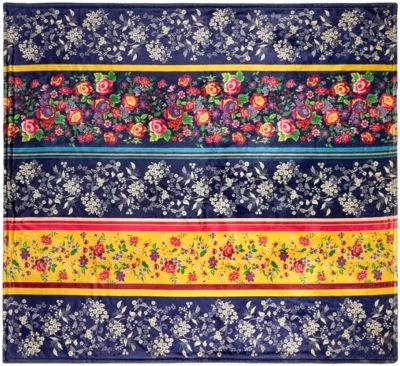 BNWT Johnny Was Cantero Acogedora Manta Reversible Estampado Floral Tiro 75"x68" $230 Foto 1 de 4