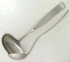 Cuchara para servir con cucharón o salsa gravy Lauffer Bedford acero 18/8 moderna mediados de siglo - Imagen 1 de 9