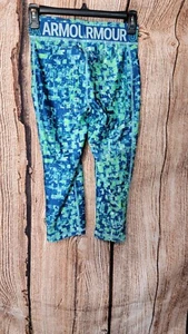 Under Armor Blue & Green Leggings Size Youth Large - Picture 1 of 3