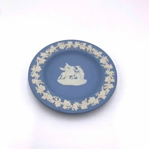 Wedgwood Plate Jasperware Blue Miniature Pegasus - Picture 1 of 7