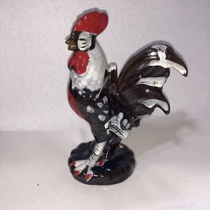 ROOSTER REDWARE VINTAGE ENESCO JAPAN FIGURINE Dark Brown 5.5” - Picture 1 of 7
