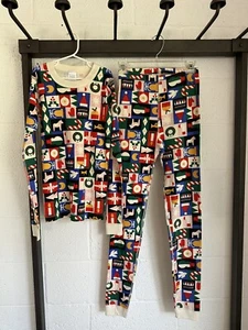 EUC Hanna Andersson Holiday Pajamas SIZE 160 US 14 Multicolor - Picture 1 of 12