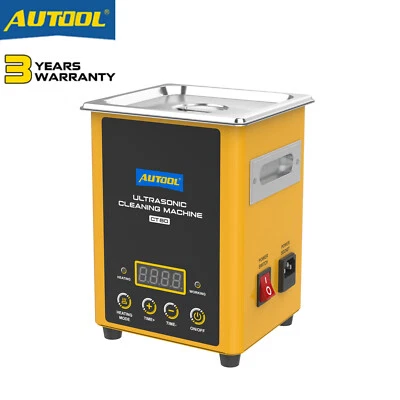 AUTOOL 220V Ultrasonic Cleaning Machine Cleaner 1.6L Tank For Car Fuel Injector Jewelry