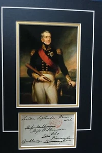 SIR GEORGE COCKBURN - BRITISH NAVAL OFFICER - EXCELLENT SIGNED DISPLAY - Picture 1 of 1