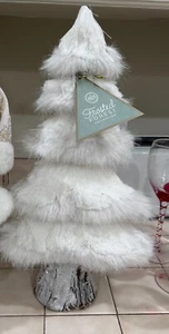 New Winter wonder Plush White Christmas Tree Tabletop Decor - Picture 1 of 6
