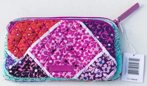 Vera Bradley Kosmetikkoffer mit doppeltem Reißverschluss in modernem Medley.  Neu mit Etikett - Bild 1 von 3