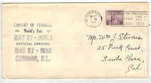 1933 CHICAGO WORLDS FAIR OPENING DAY 729-32 CACHET #7 ENV. 5/27 AS IN PLANTY - Picture 1 of 1