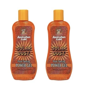 Australian Gold Solar Dust Tanning Gel – 2-Pack (8 oz) Golden Shimmer Non-Greasy - Picture 1 of 1