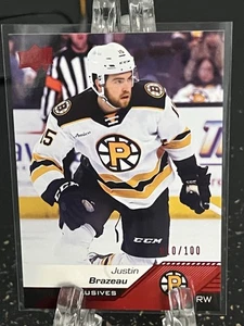 JUSTIN BRAZEAU----2022-23 AHL ----EXKLUSIV---10/100----KOSTENLOSER VERSAND - Bild 1 von 2