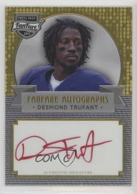 2013 Press Pass Fanfare Gold Red Ink Desmond Trufant #DT Rookie Auto RC - Image 1 of 2