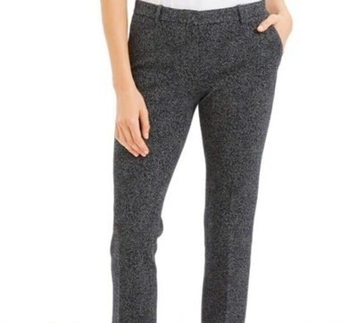 Pantalones Theory Talla 8 Gris Pantalón a Medida Recortado Tobillo Mezcla Lana Tejido Moteado Foto 1 de 4