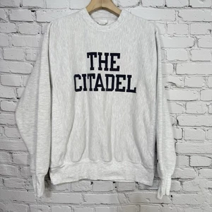 Vintage THE CITADEL Champion Reverse Weave Crewneck Sweatshirt L 90s Pakistan - Picture 1 of 18