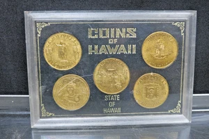 Coins Of Hawaii - 5 Token Dollar Set In Original Case And Sleeve - Picture 1 of 3