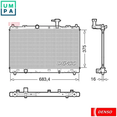 RADIATOR ENGINE COOLING DRM47038 FOR SUZUKI GRAND/NOMADE VITARA/SUV S-CROSS 1.6L - Image 1 of 4