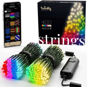 Twinkly Strings Christmas Lights App-Controlled Smart LED 400 RGB/White 105 Ft - Picture 1 of 4