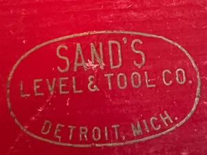 Vintage Red Wood Sands Level & Tool Co. Detroit mich. 28" - Foto 1 di 5