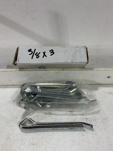Box Of 10 Pcs - 3/8" X 3" Hammerlock Cotter Pins Steel Zinc - Picture 1 of 3