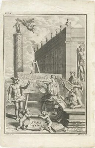Antique Frontispiece of 'Gallia Antiqua' by Kirkall (c.1728) - Picture 1 of 1