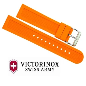 New Victorinox Swiss Army Rubber Strap Orange Diver Watch Band 22mm 20mm C - Picture 1 of 3