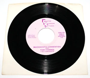 Toby Torres Y Su Conjunto CRS Records San Antonio, Tx 45 Record Jukebox - Imagen 1 de 4