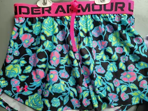Girls Youth Under Armour Shorts NEW Play Up Floral Size XL - Picture 1 of 1