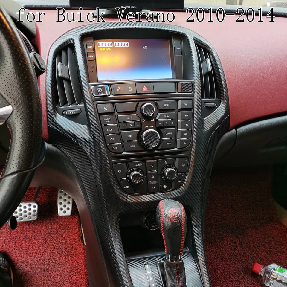 For Buick Verano 2010-2014 3D Carbon Fiber Pattern Interior DIY Trim Decals — 第 1/4 张图片