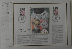 Feuillet CEF 1er jour 248 Soie 1973 Louis Pasteur Sciences - Imagen 1 de 1